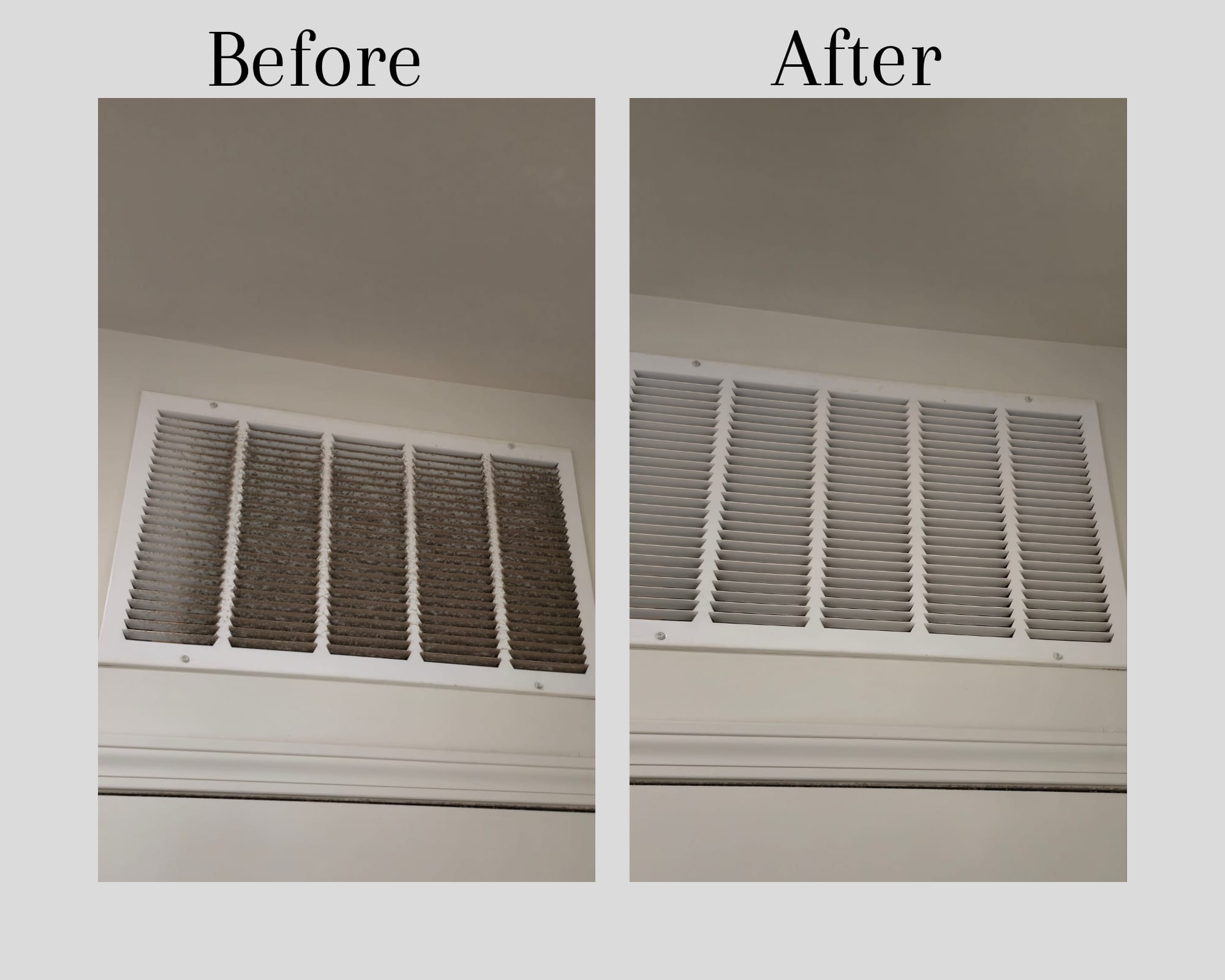 Before and after: Air vent before & after